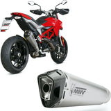 Non-Catalytic Exhaust Tip With Sound Certification Delta Race Stainless Steel Carbon - Mivv Compatible With Ducati Hypermotard 939 (2016-2018)