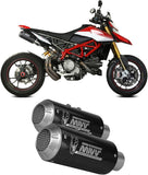Dual Exhaust System With Sound Certification Mk3 Carbon - Mivv Compatible With Ducati Hypermotard 950 (2019-2020)