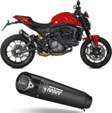 Exhaust Tip With Noise Certification X-M5 Steel Black Carbon - Mivv Compatible With Ducati Monster + (2021-2024)