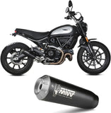 Catalytic Exhaust Tip With Sound Certification X-M1 Steel Black - Mivv Compatible With Ducati Scrambler 800 Icon (2021-2022)