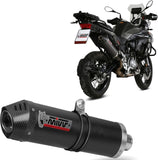 Exhaust Tip With Noise Certification Oval Carbon Carbon - Mivv Compatible With Benelli Trk 502 X (2018-2024)