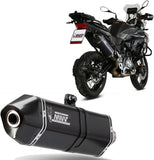 Exhaust Tip With Noise Certification Speed Edge Steel Black Carbon - Mivv Compatible With Benelli Trk 502 X (2018-2024)