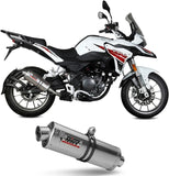 Exhaust Tip With Noise Certification Oval Stainless Steel - Mivv Compatible With Benelli Trk 251 (2019-2024)