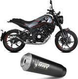 Complete Catalytic Exhaust System With Sound Certification X-M1 Steel Black - Mivv Compatible With Benelli Leoncino 125 (2022-2024)