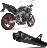 Catalytic Exhaust Tip With Sound Certification X-Cone Steel Black - Mivv Compatible With Honda Hornet 600 (2003-2006)