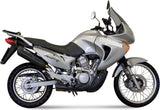 Catalytic Exhaust Tip With Sound Certification Suono Steel Black Carbon - Mivv Compatible With Honda Xlv 650 Transalp (2000-2004)