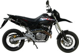 Dual Exhaust System With Sound Certification Gp Steel Black - Mivv Compatible With Honda Fmx 650 (2005-2006)