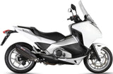 Exhaust Tip With Noise Certification Suono Steel Black Carbon - Mivv Compatible With Honda Nc 700 X (2012-2014)