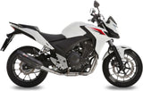 Exhaust Tip With Noise Certification Suono Steel Black Carbon - Mivv Compatible With Honda Cbr 500 R (2013-2015)