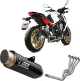 Complete Catalytic Exhaust System With Sound Certification Gppro Carbon - Mivv Compatible With Honda Cb 650 F (2014-2018)