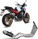 Complete Non-Catalytic Exhaust System With Sound Certification Gp Carbon - Mivv Compatible With Honda Cb 650 F (2014-2018)