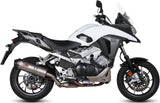 Exhaust Tip With Noise Certification Oval Titanium Carbon - Mivv Compatible With Honda Crossrunner (2015-2020)