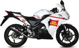 Complete Catalytic Exhaust System With Sound Certification Oval Carbon Carbon - Mivv Compatible With Honda Cbr 125 R (2011-2016)