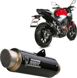 Exhaust Tip With Noise Certification Oval Carbon - Mivv Compatible With Honda Cb 500 F (2019-2024)