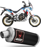 Exhaust Tip With Noise Certification Dakar Steel Black - Mivv Compatible With Honda Crf 1100 L Africa Twin (2020-2023)