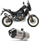 Exhaust Tip With Noise Certification Speed Edge Stainless Steel Carbon - Mivv Compatible With Honda Crf 1100 L Africa Twin (2020-2023)