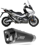 Exhaust Tip With Noise Certification Delta Race Steel Black Carbon - Mivv Compatible With Honda Forza 750 (2021-2024)