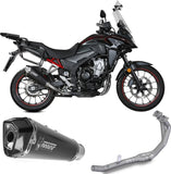 Complete Non-Catalytic Exhaust System With Sound Certification Delta Race Steel Black Carbon - Mivv Compatible With Honda Cb 500 X (2021-2024)