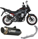 Complete Non-Catalytic Exhaust System With Sound Certification Gppro Steel Black - Mivv Compatible With Honda Cb 500 X (2021-2024)