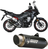 Exhaust Tip With Noise Certification Gppro Steel Black - Mivv Compatible With Honda Cb 500 X (2021-2024)