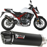 Exhaust Tip With Noise Certification Oval Carbon Carbon - Mivv Compatible With Honda Cb 750 Hornet (2023-2024)