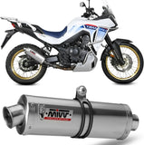 Exhaust Tip With Noise Certification Oval Stainless Steel - Mivv Compatible With Honda Xl 750 Transalp (2023-2024)
