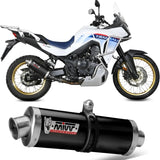 Exhaust Tip With Noise Certification Oval Steel Black - Mivv Compatible With Honda Xl 750 Transalp (2023-2024)