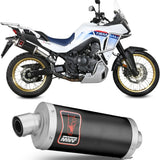 Exhaust Tip With Noise Certification Dakar Steel Black - Mivv Compatible With Honda Xl 750 Transalp (2023-2024)