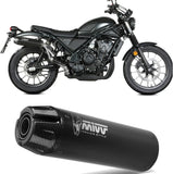 Exhaust Tip With Noise Certification Hr-1 Steel Black Carbon - Mivv Compatible With Honda Cl 500 (2023-2024)