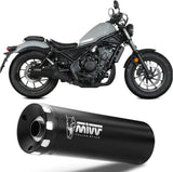 Exhaust Tip With Noise Certification Hr-1 Steel Black - Mivv Compatible With Honda Cmx 500 Rebel (2022-2024)