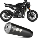Exhaust Tip With Noise Certification X-M1 Steel Black - Mivv Compatible With Husqvarna Svartpilen 125 (2021-2023)
