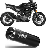 Exhaust Tip With Noise Certification Hr-1 Steel Black - Mivv Compatible With Husqvarna Svartpilen 125 (2021-2023)