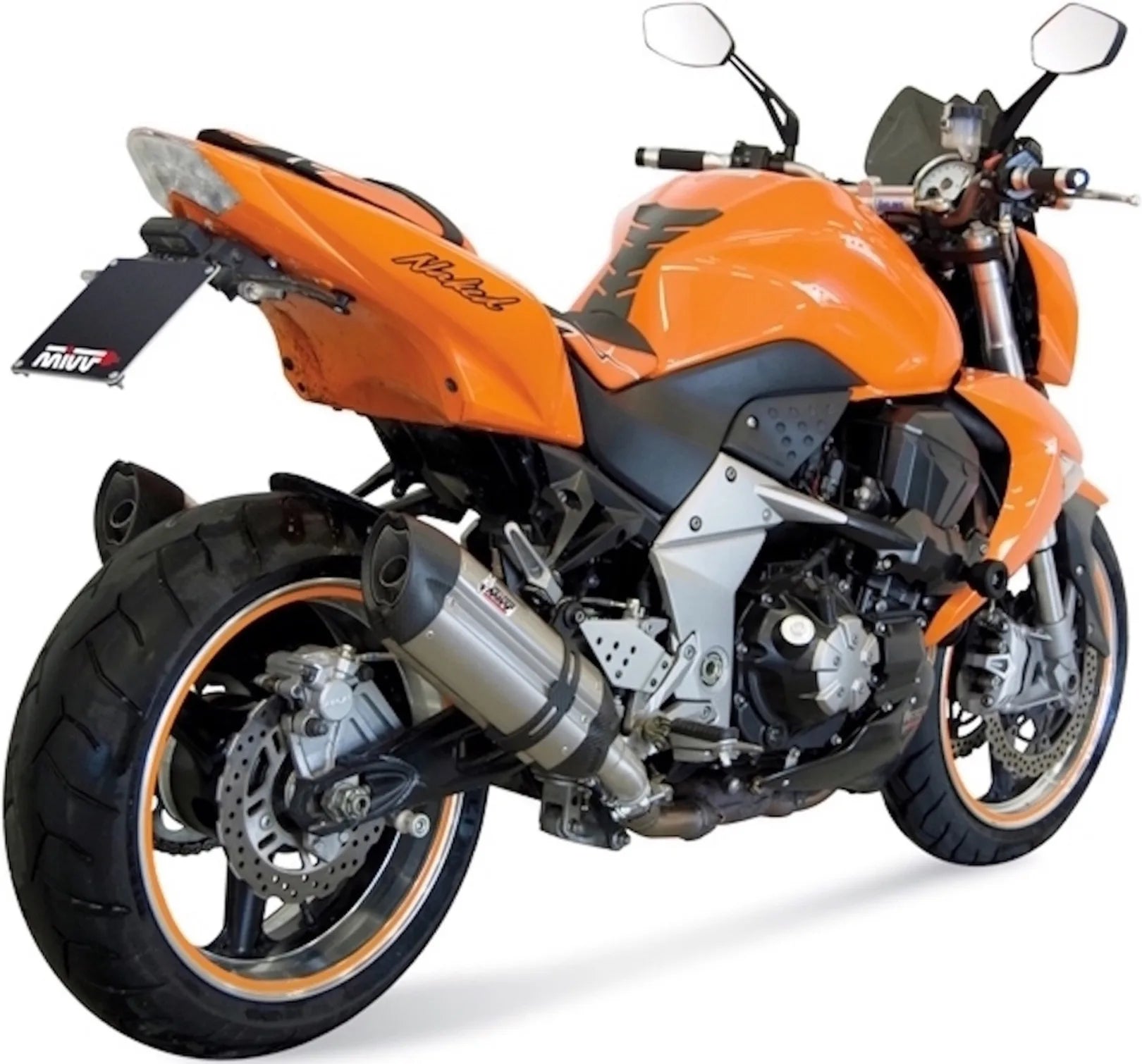 Dual Exhaust System With Sound Certification Suono Stainless Steel Carbon - Mivv Compatible With Kawasaki Z 1000 (2007-2009)