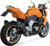 Dual Exhaust System With Sound Certification Suono Steel Black Carbon - Mivv Compatible With Kawasaki Z 1000 (2007-2009)