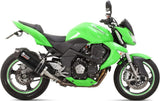 Dual Exhaust System With Sound Certification Oval Carbon Carbon - Mivv Compatible With Kawasaki Z 1000 (2007-2009)
