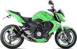 Dual Exhaust System With Sound Certification Gp Steel Black - Mivv Compatible With Kawasaki Z 1000 (2007-2009)