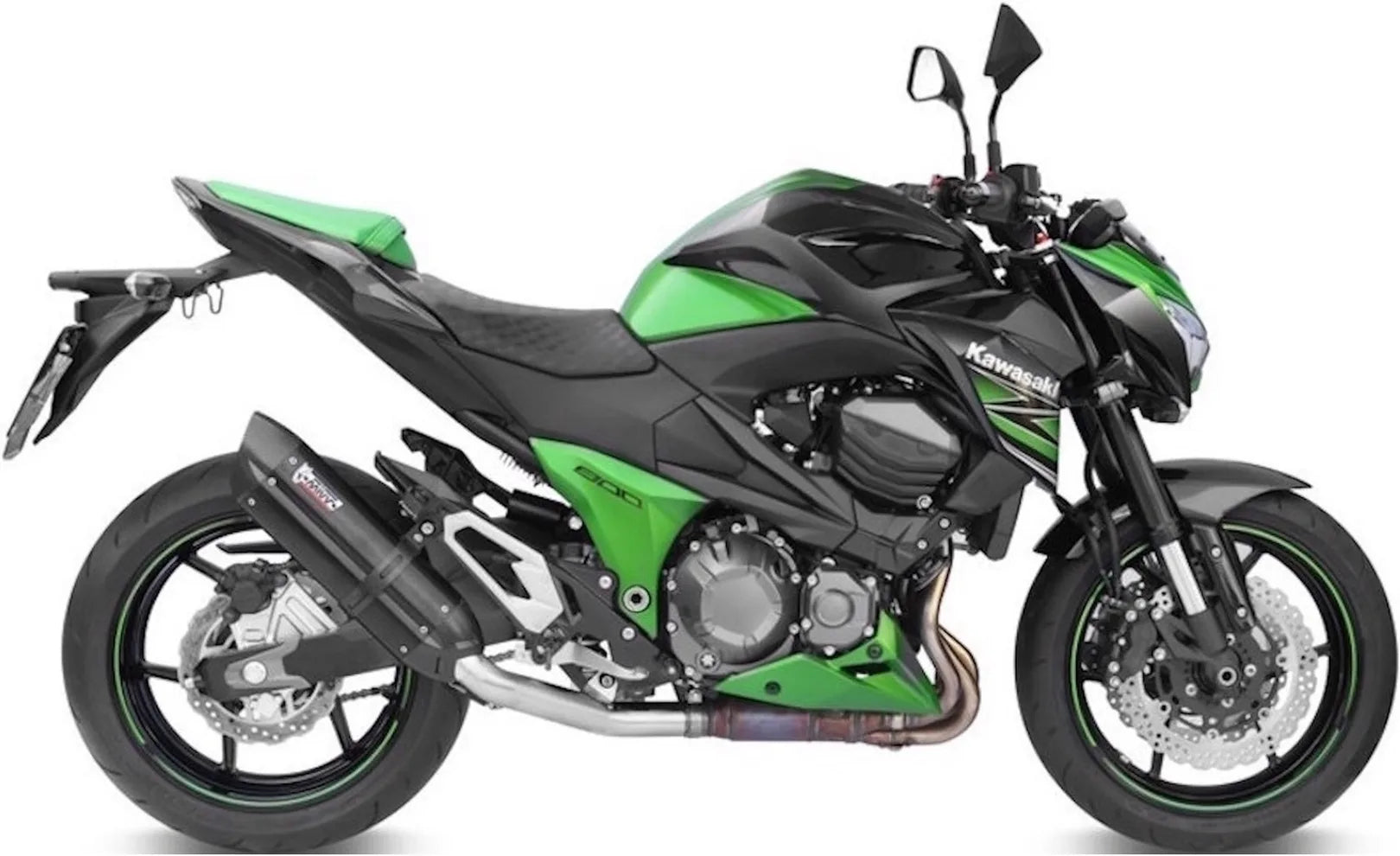 Exhaust Tip With Noise Certification Suono Steel Black Carbon - Mivv Compatible With Kawasaki Z 800 (2013-2016)