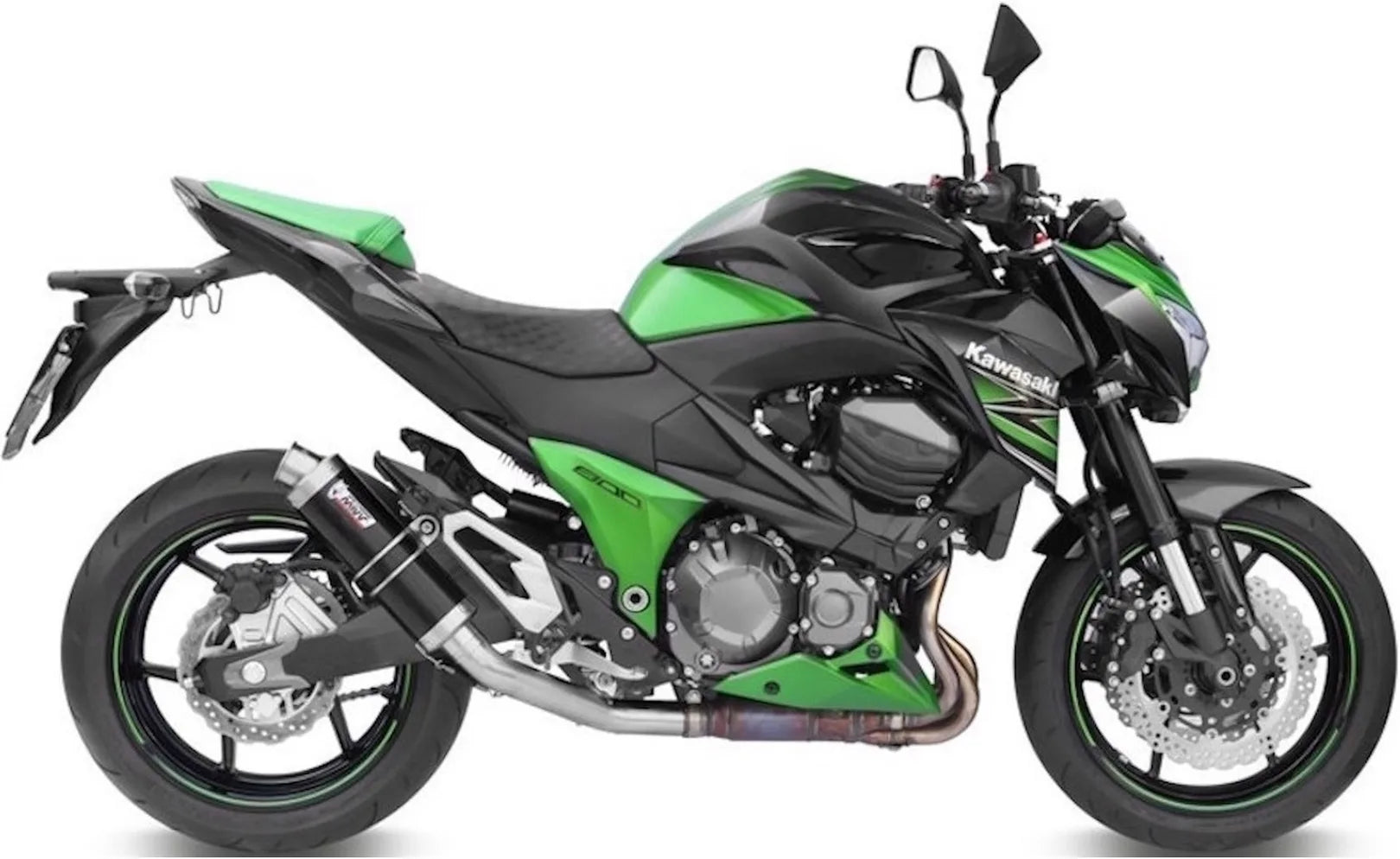 Exhaust Tip With Noise Certification Gp Steel Black - Mivv Compatible With Kawasaki Z 800 (2013-2016)