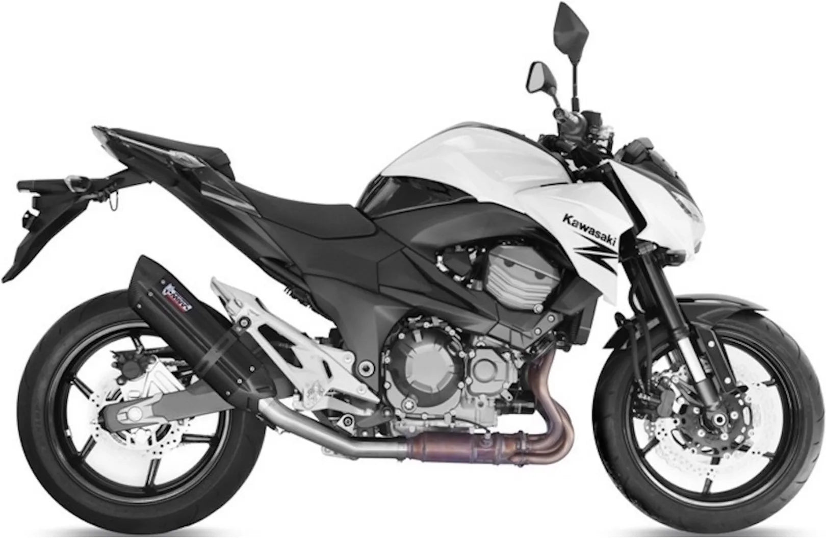 Exhaust Tip With Noise Certification Suono Steel Black Carbon - Mivv Compatible With Kawasaki Z 800 E (2013-2016)