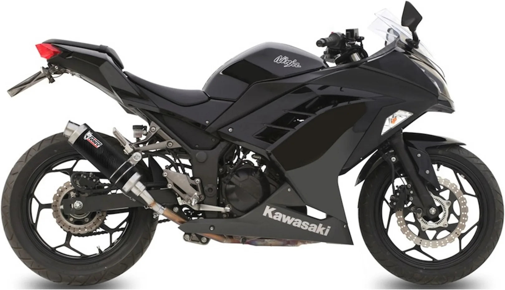 Exhaust Tip With Noise Certification Gp Carbon - Mivv Compatible With Kawasaki Z 300 (2015-2016)