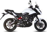 Complete Catalytic Exhaust System With Sound Certification Oval Carbon Carbon - Mivv Compatible With Kawasaki Versys 650 (2015-2020)