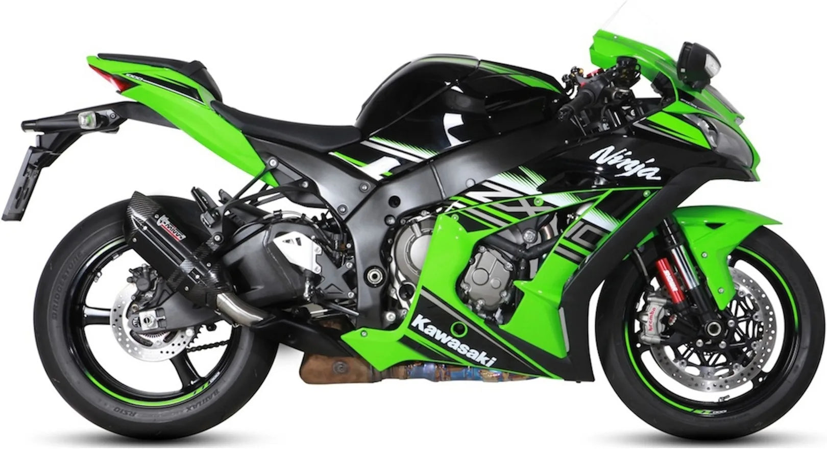 Exhaust Tip With Noise Certification Suono Steel Black Carbon - Mivv Compatible With Kawasaki Zx-10R (2016-2024)
