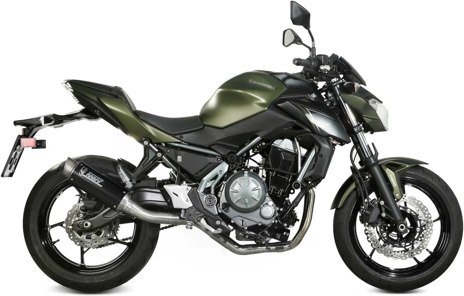 Complete Non-Catalytic Exhaust System With Sound Certification Gppro Carbon - Mivv Compatible With Kawasaki Z 650 (2017-2023)
