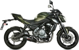 Complete Non-Catalytic Exhaust System With Sound Certification Oval Carbon Carbon - Mivv Compatible With Kawasaki Z 650 (2017-2023)