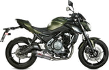 Complete Catalytic Exhaust System With Sound Certification Oval Titanium Carbon - Mivv Compatible With Kawasaki Z 650 (2017-2023)