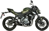 Complete Catalytic Exhaust System With Sound Certification Delta Race Steel Black Carbon - Mivv Compatible With Kawasaki Z 650 (2017-2023)