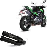Exhaust Tip With Noise Certification Double Gun Steel Black - Mivv Compatible With Kawasaki Z 900 (2017-2024)