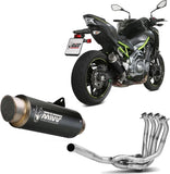 Complete Non-Catalytic Exhaust System With Sound Certification Gppro Steel Black - Mivv Compatible With Kawasaki Z 900 (2017-2024)