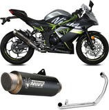 Complete Non-Catalytic Exhaust System With Sound Certification Gppro Steel Black - Mivv Compatible With Kawasaki Z 125 (2019-2024)
