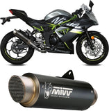 Exhaust Tip With Noise Certification Gppro Steel Black - Mivv Compatible With Kawasaki Z 125 (2019-2024)